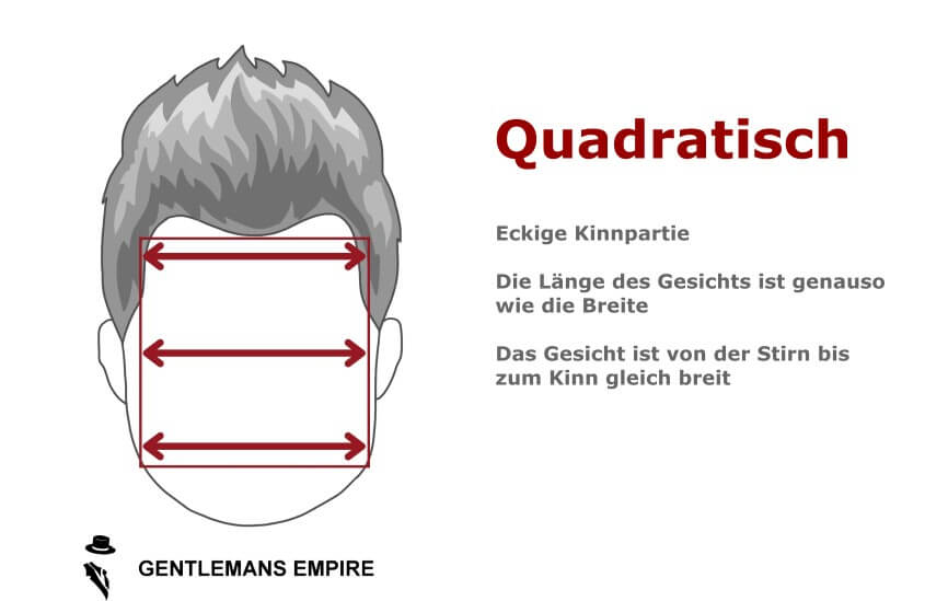 Merkmale eines quadratischen Gesichts