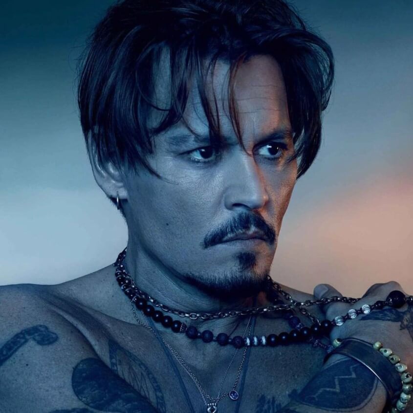 Bart zur Gesichtsform - Johnny Depp hat eine runde Gesichtsform