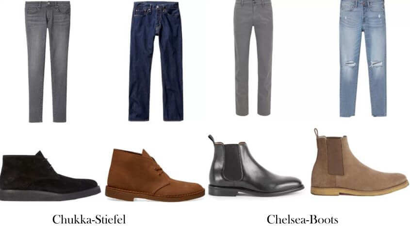 Jeans zu Chelsea-Boots tragen